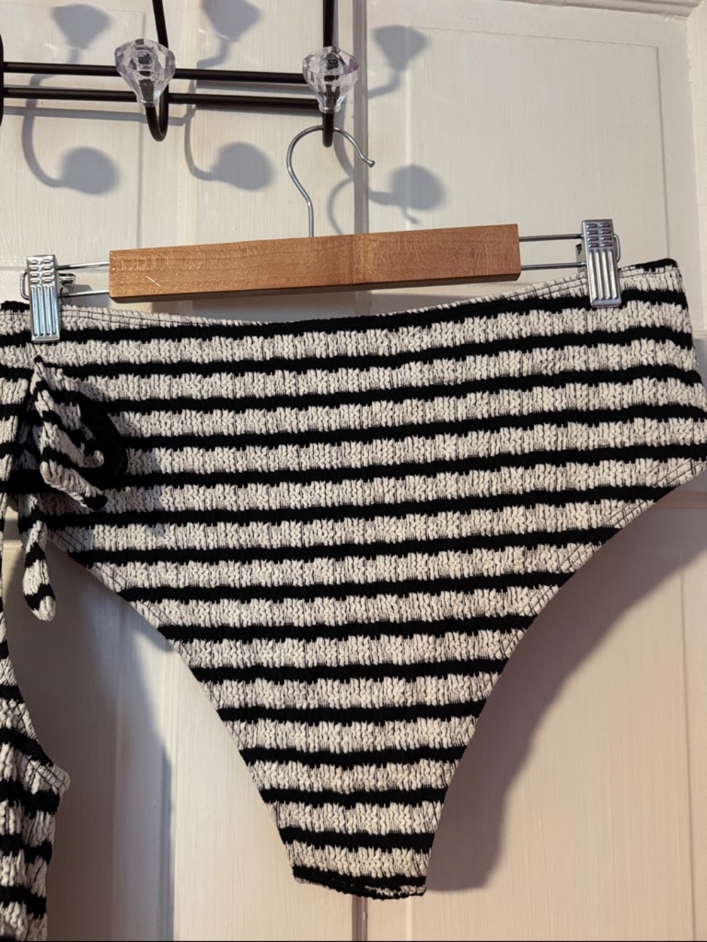 NWOT Striped Black & White Ribbed Bikini Set Swim Size XL - Picture 8 of 10
